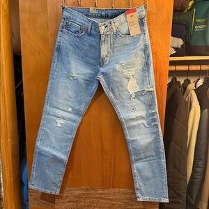 Levi's Men's Distressed Light Blue Slim Jeans